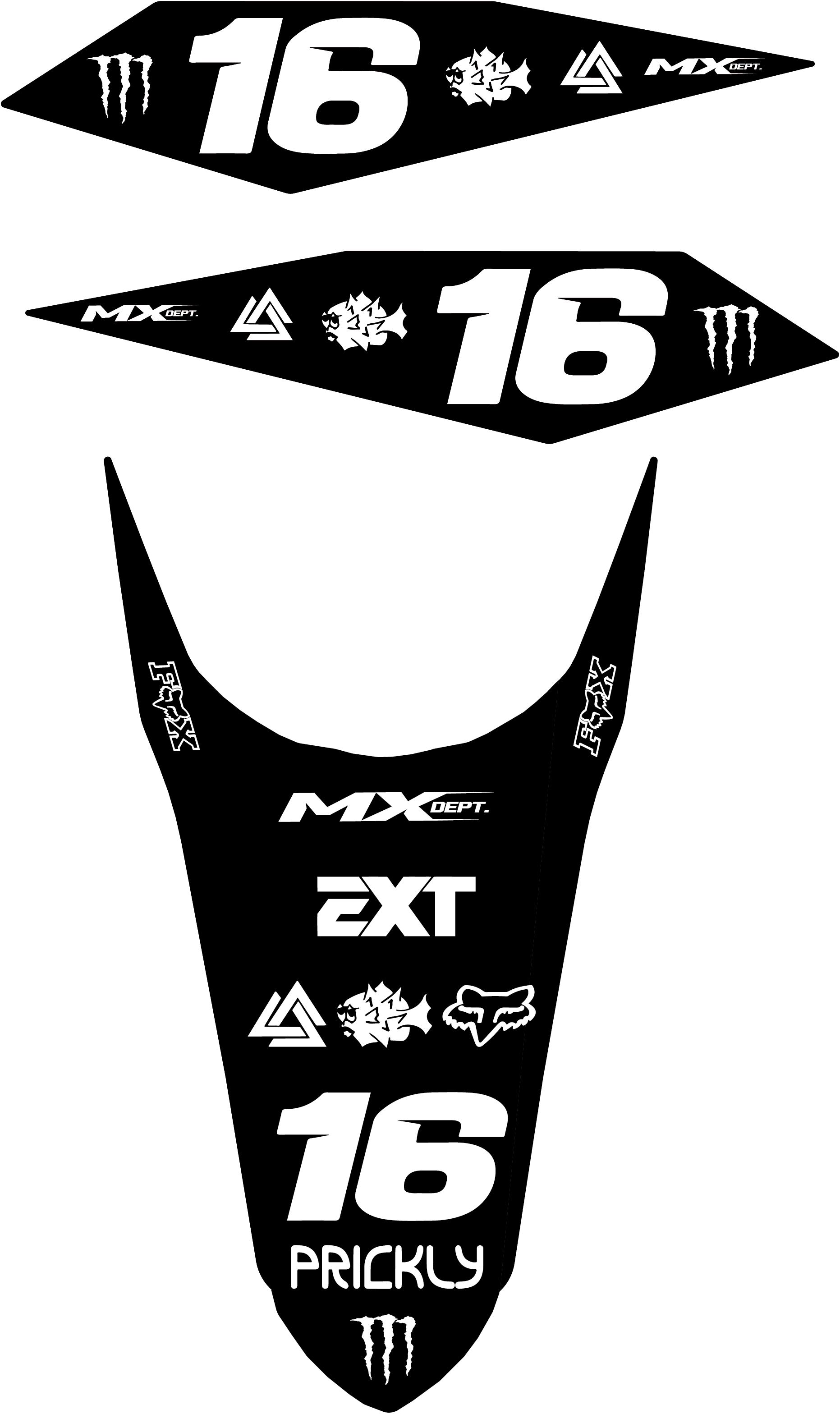 GritShift Side Shrouds / Extended Rear Fender V2 Graphics – MX