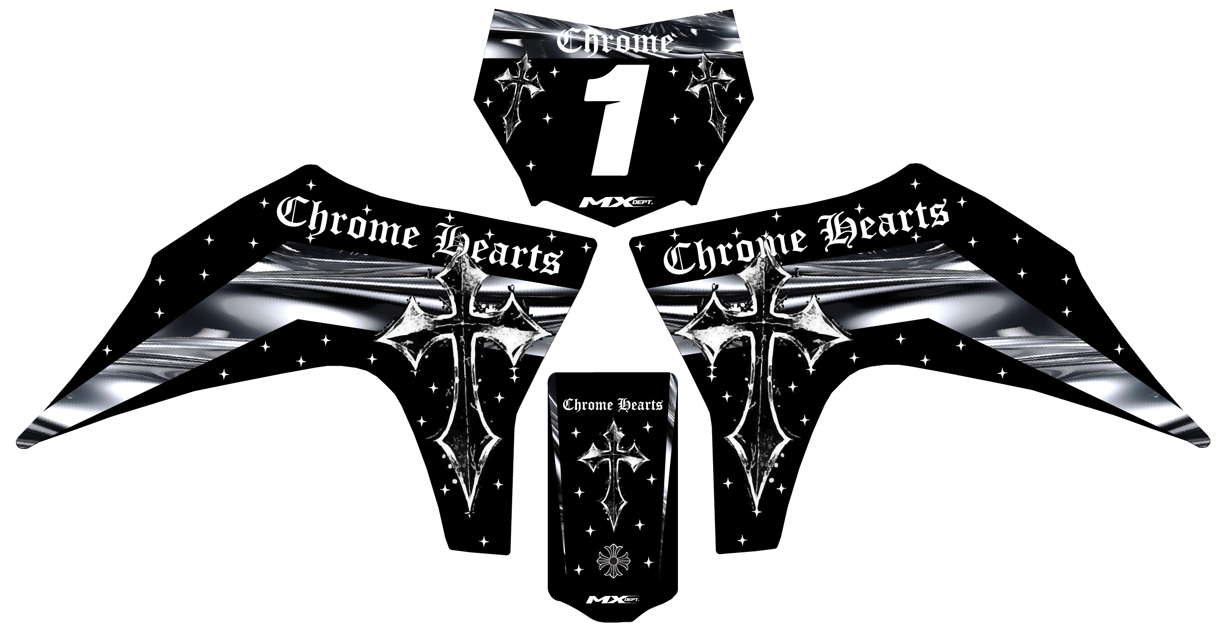 Razor SX500 Chrome Hearts Graphics Kit – MX Dept. LLC