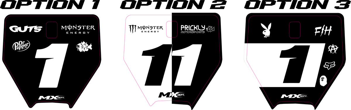 Custom Bomb Moto Front Plate Graphic