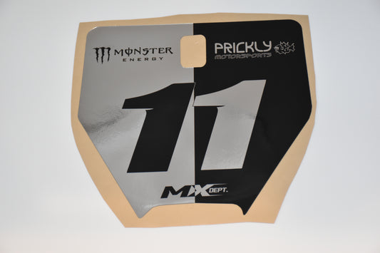 Custom Bomb Moto Front Plate Graphic