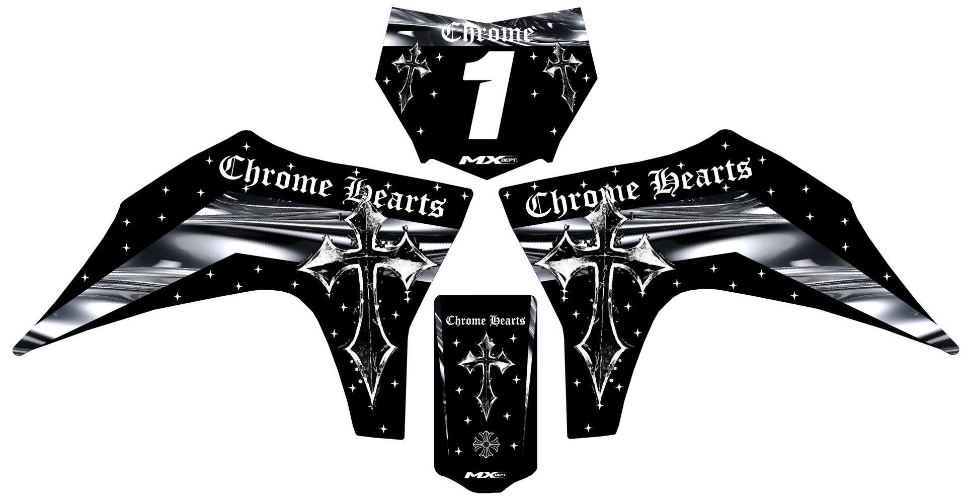 Razor SX500 Chrome Hearts Graphics Kit – MX Dept. LLC